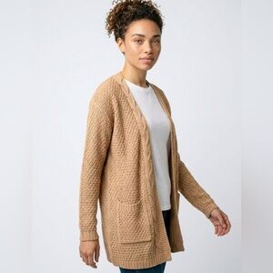 Women's Tan open front soft cardigan Sweater NWT size Small